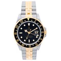 Retro Rolex yellow gold Stainless steel GMT-Master II Automatic Wristwatch Ref 16713