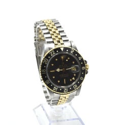 Rolex yellow Gold stainless steel GMT-Master Nipple Dial automatic Wristwatch