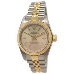 Rolex yellow gold stainless steel Oyster Perpetual Wristwatch, Circa 1995