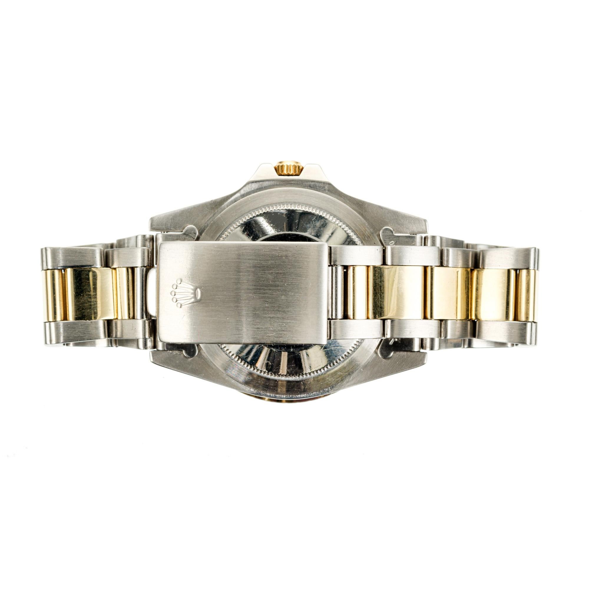 Rolex Gelbgold Stahl GMT Nipple Lünette Armbanduhr Ref. 1675 im Angebot 2