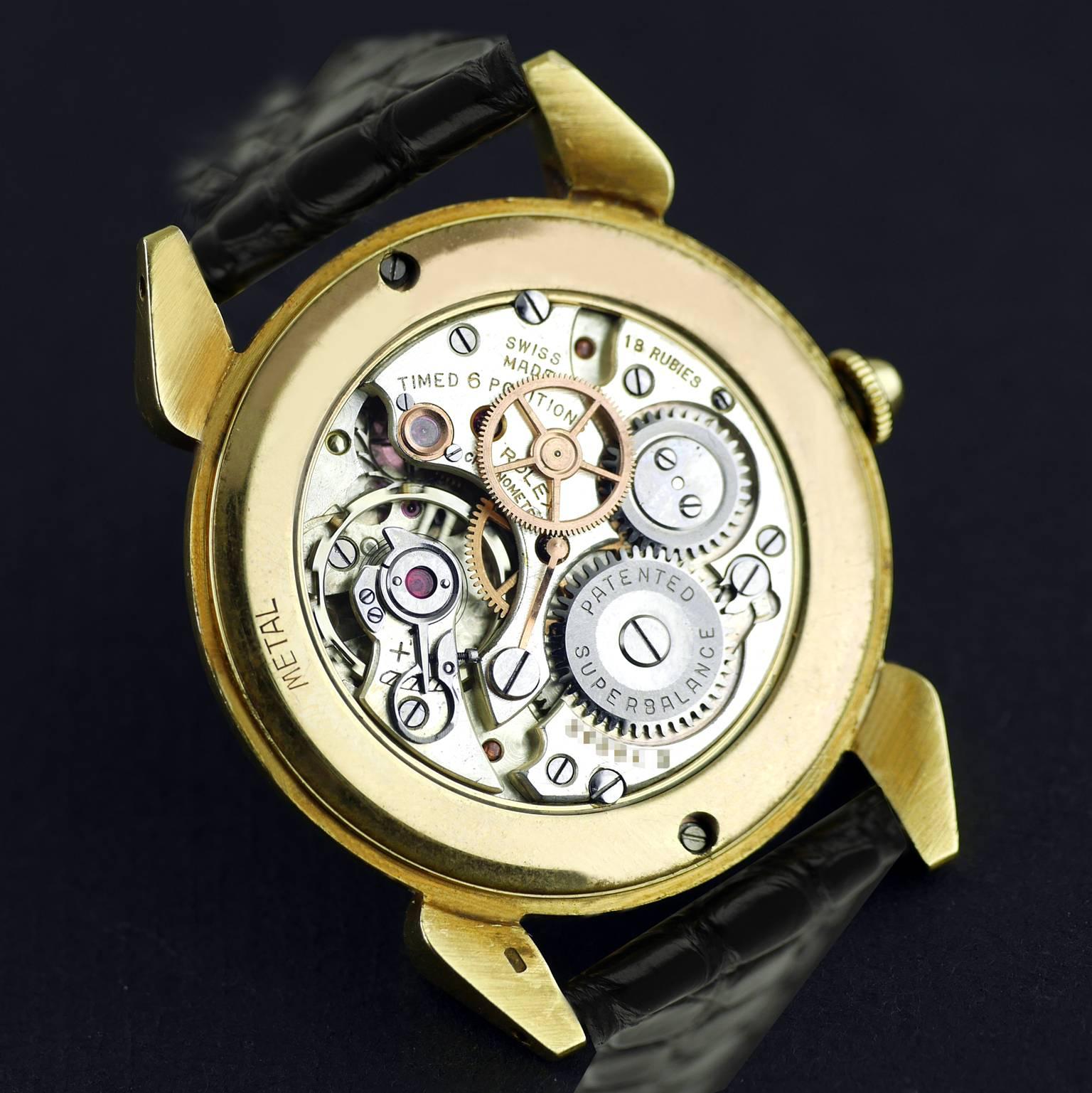 Rolex Yellow Gold Super Precision Chronometer Wristwatch, circa 1949 5