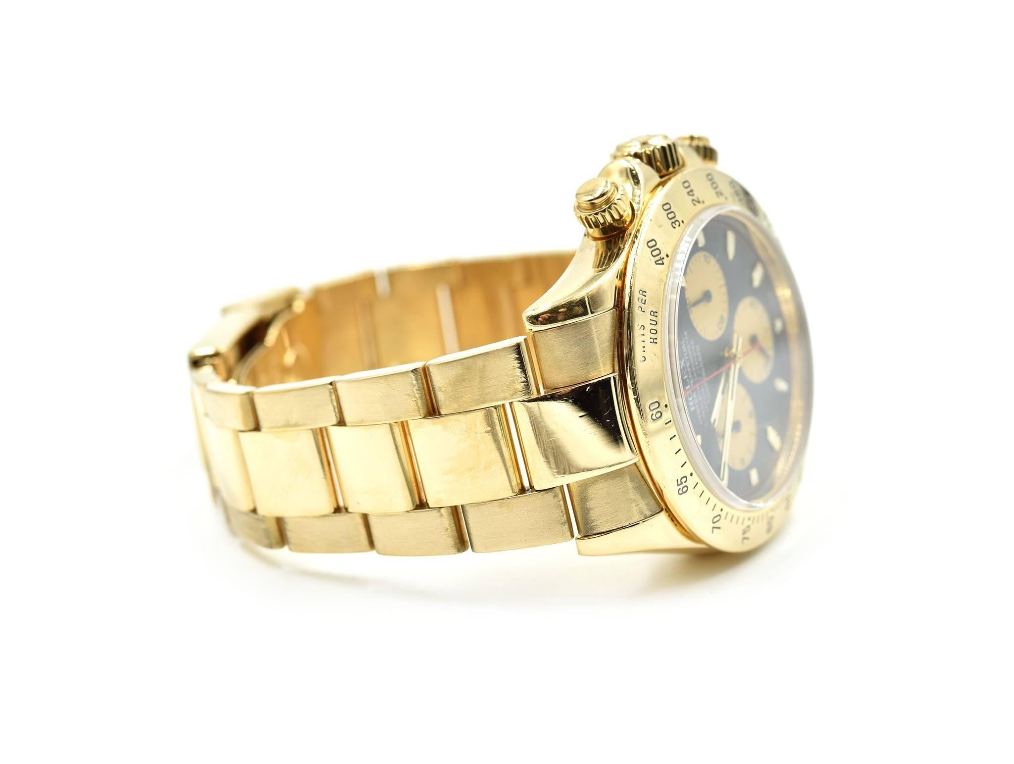 Women's Rolex Yellow Gold Daytona Cosmograph automatic Wristwatch Ref 116528