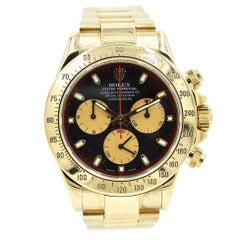 Rolex Yellow Gold Daytona Cosmograph automatic Wristwatch Ref 116528