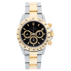 Used Rolex "Zenith" Daytona Steel and Gold 2-Tone Chronograph Watch 16523