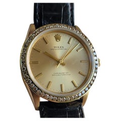 Rolex Zephyr Ref 1029 18k Solid Gold 1970s Mens Automatic w Diamond Bezel RA698 Rolex Zephyr Ref 1029 18k Solid Gold 1970s Mens Automatic w Diamond Bezel RA698