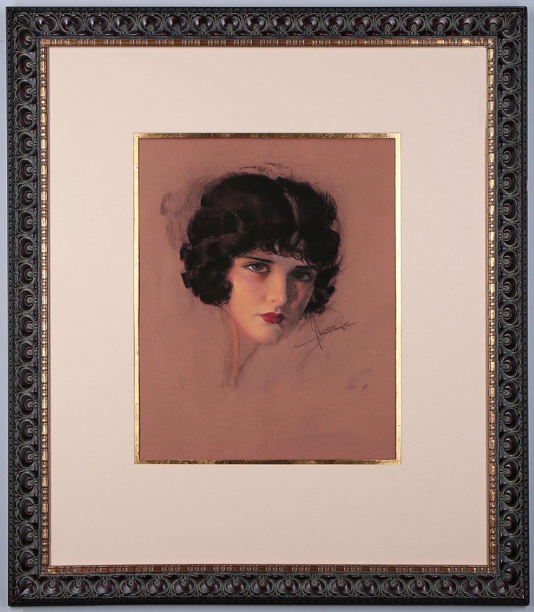 Portrait of Evelyn Brent - Painting by Rolf Armstrong