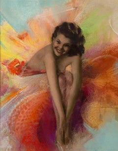 Rolf Armstrong Muse Jewel Flowers