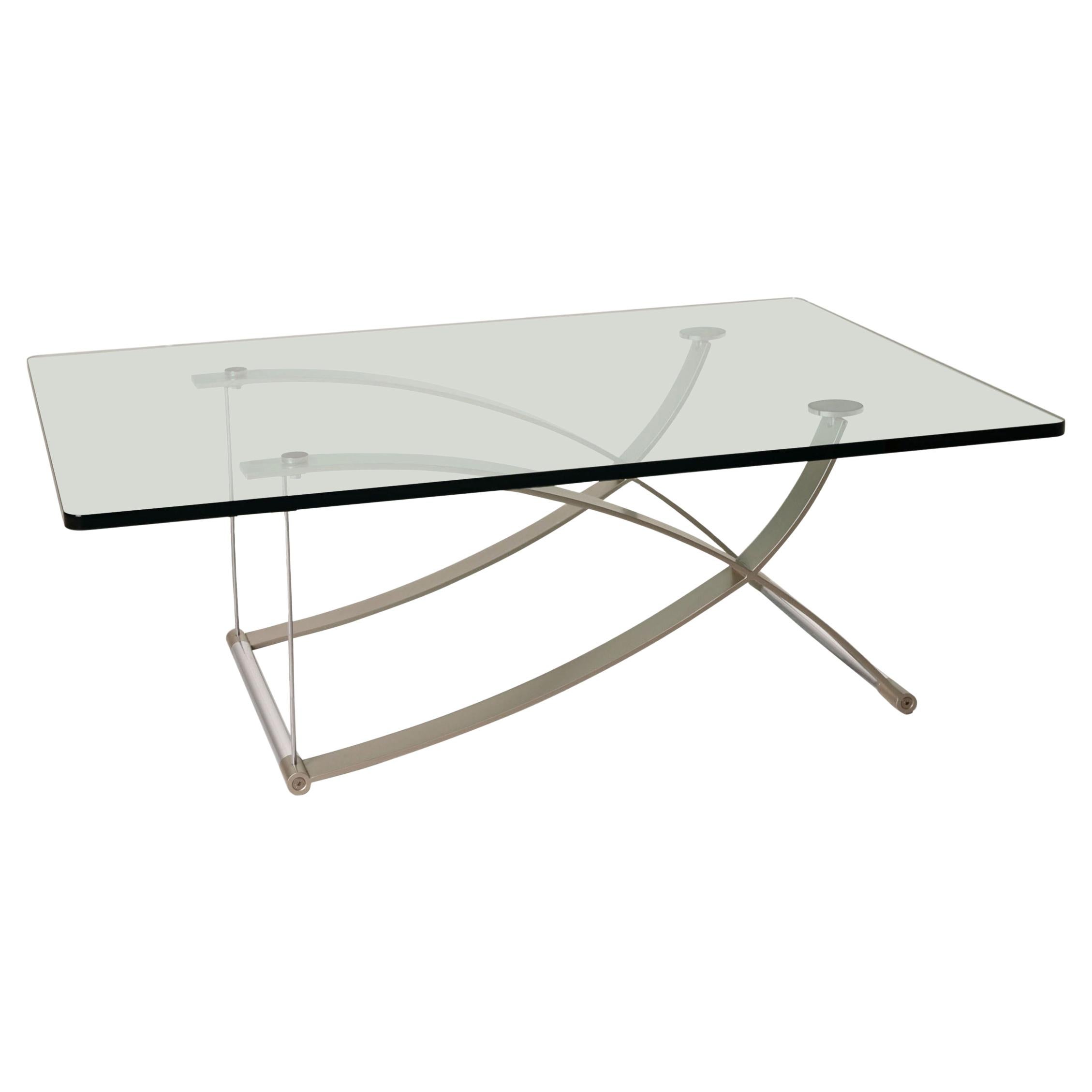 Rolf Benz 1150 Glass Table Silver Coffee Table