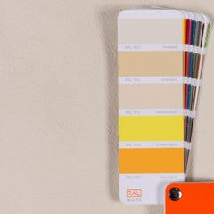 Rolf Benz 1600 Leather Stool Cream