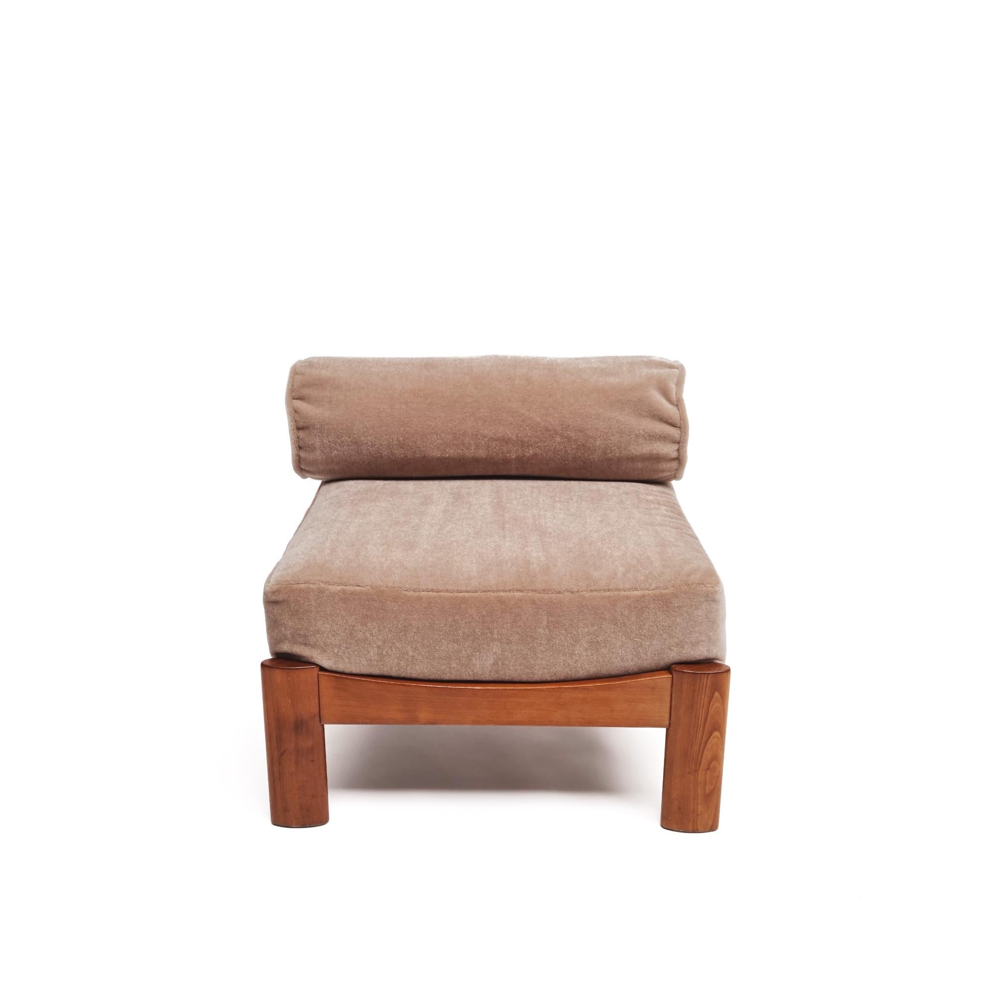 Fauteuil modulaire Rolf Benz des années 1970, retapissé en laine mohair de luxe Bon état - En vente à Hilversum, NL