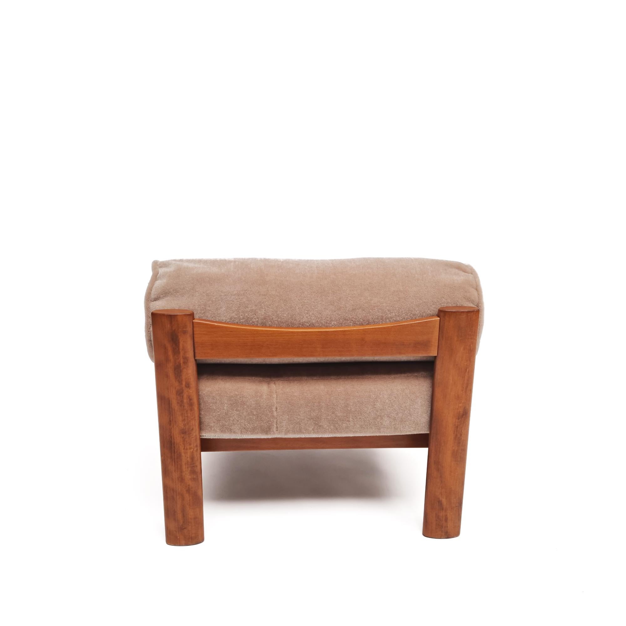 Fin du 20e siècle Fauteuil modulaire Rolf Benz des années 1970, retapissé en laine mohair de luxe en vente