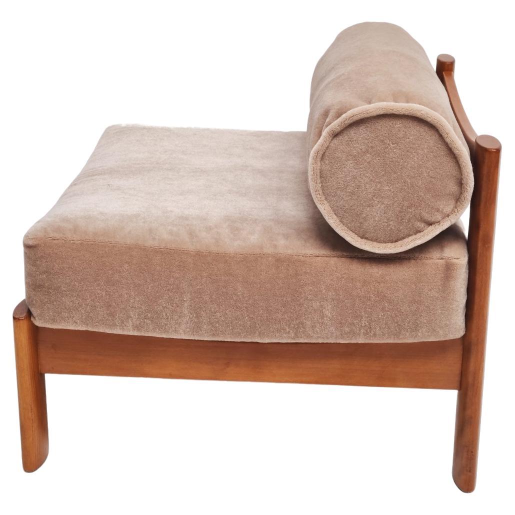 Rolf Benz 1970s Modular Sofa Chair, Reupholstered in Luxe Mohair Wool