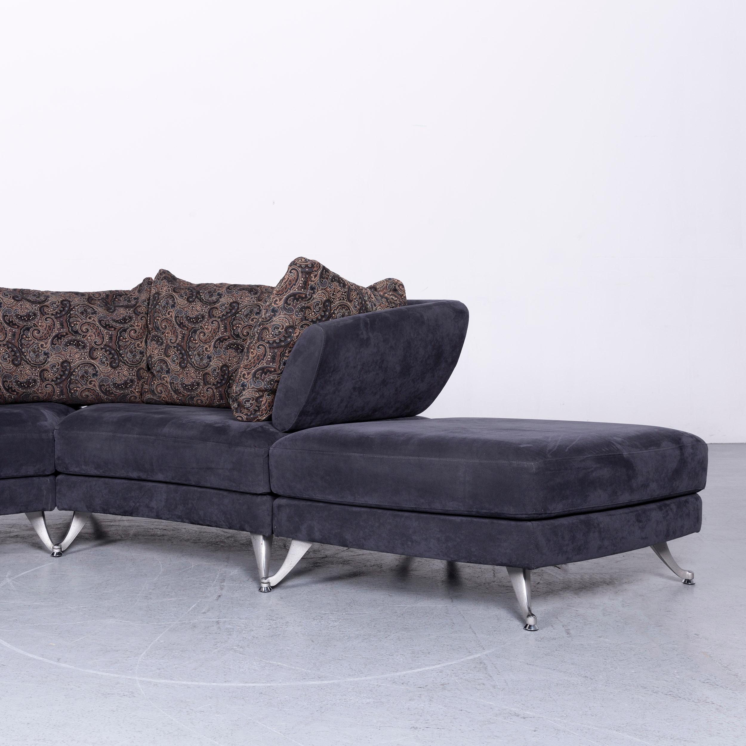 Rolf Benz 222 Designer-Sofa Dunkelblaue dreisitzige Eck-Kommode aus Stoff im Zustand „Hervorragend“ in Cologne, DE