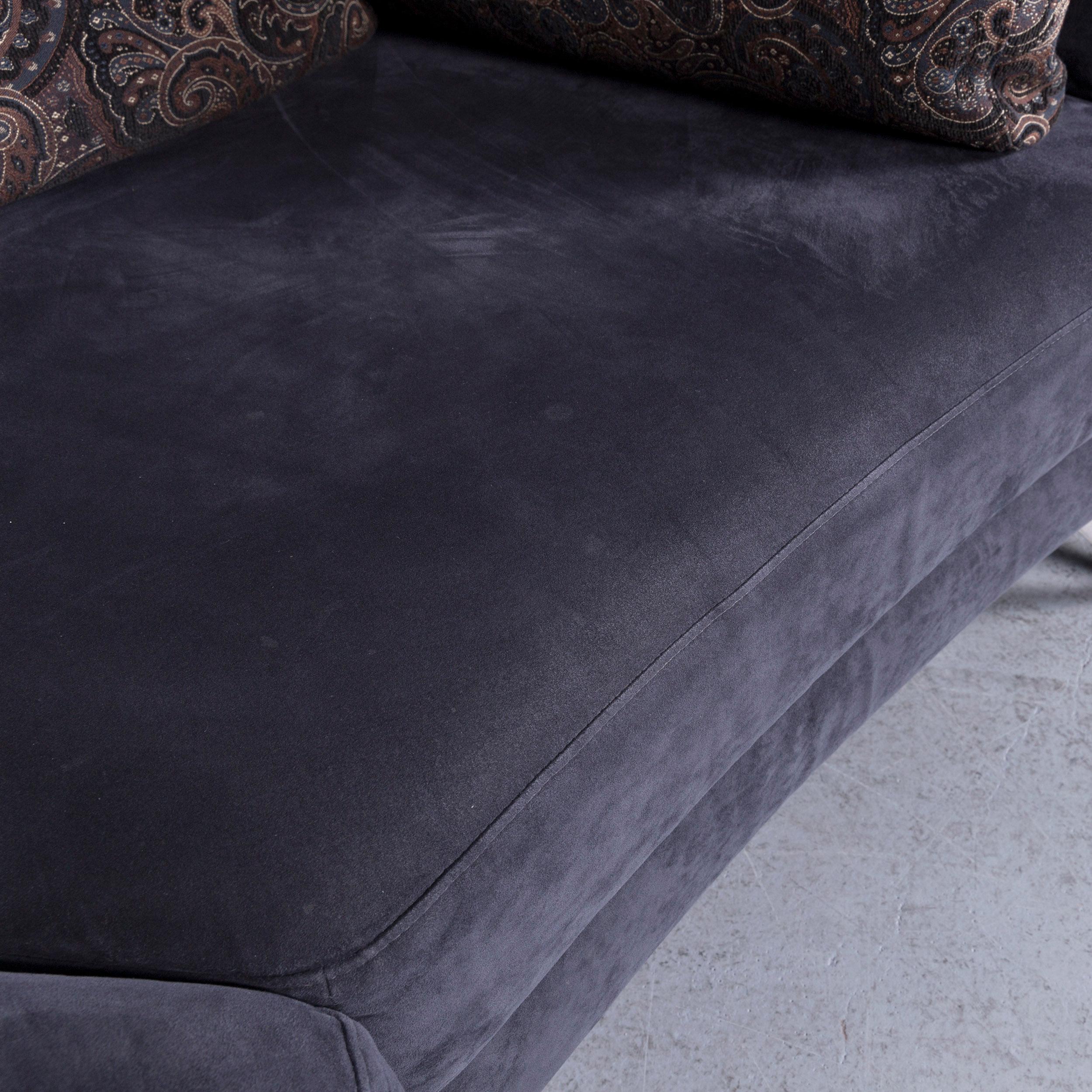 Rolf Benz 222 Designer-Sofa Dunkelblaue dreisitzige Eck-Kommode aus Stoff (21. Jahrhundert und zeitgenössisch)