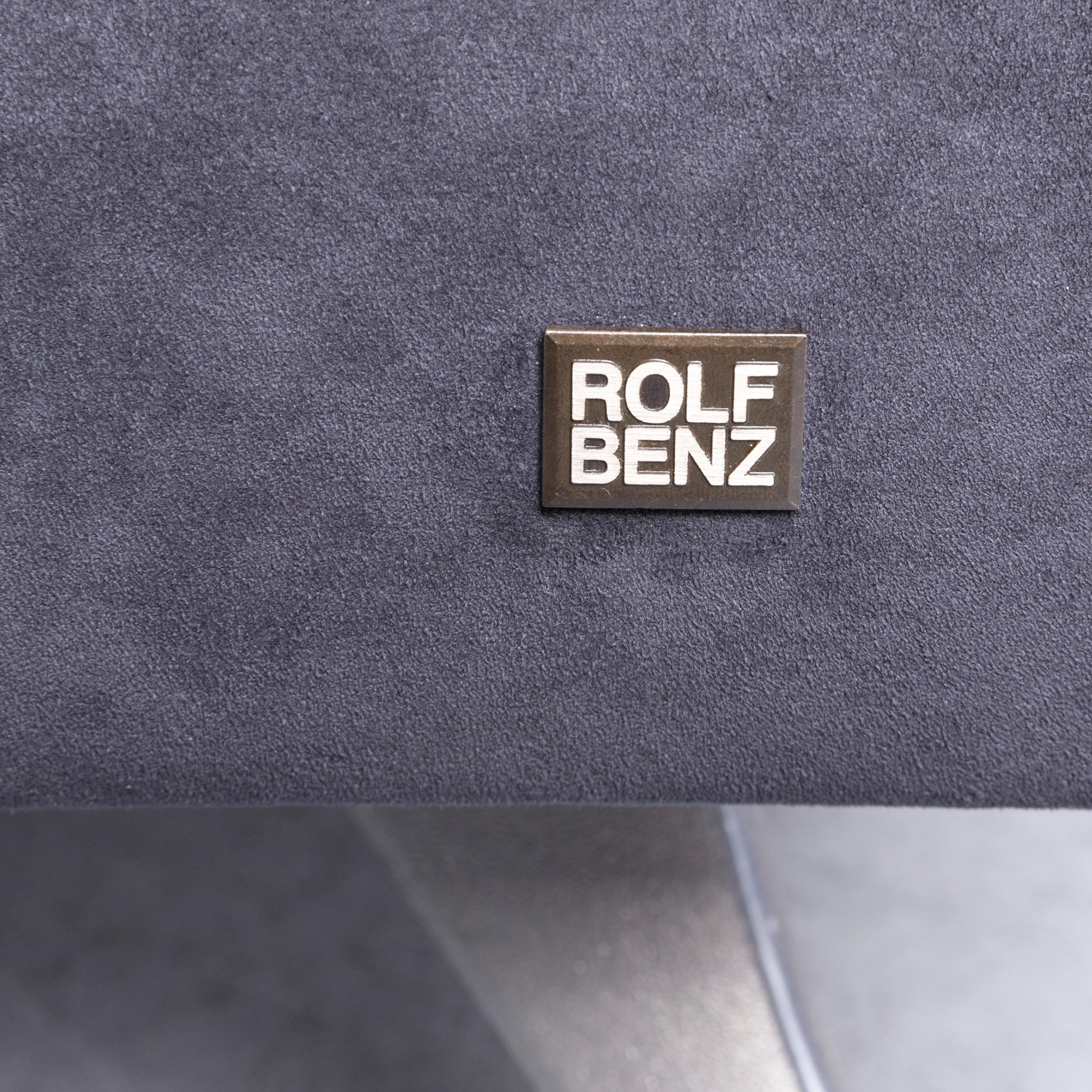 Rolf Benz 222 Designer-Sofa Dunkelblaue dreisitzige Eck-Kommode aus Stoff 3