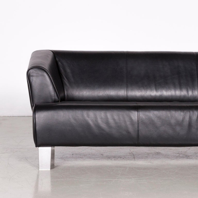 Rolf Benz 2300 Designer Sofa Black Two-Seat Leather Couch at 1stDibs | rolf  benz rb 2300