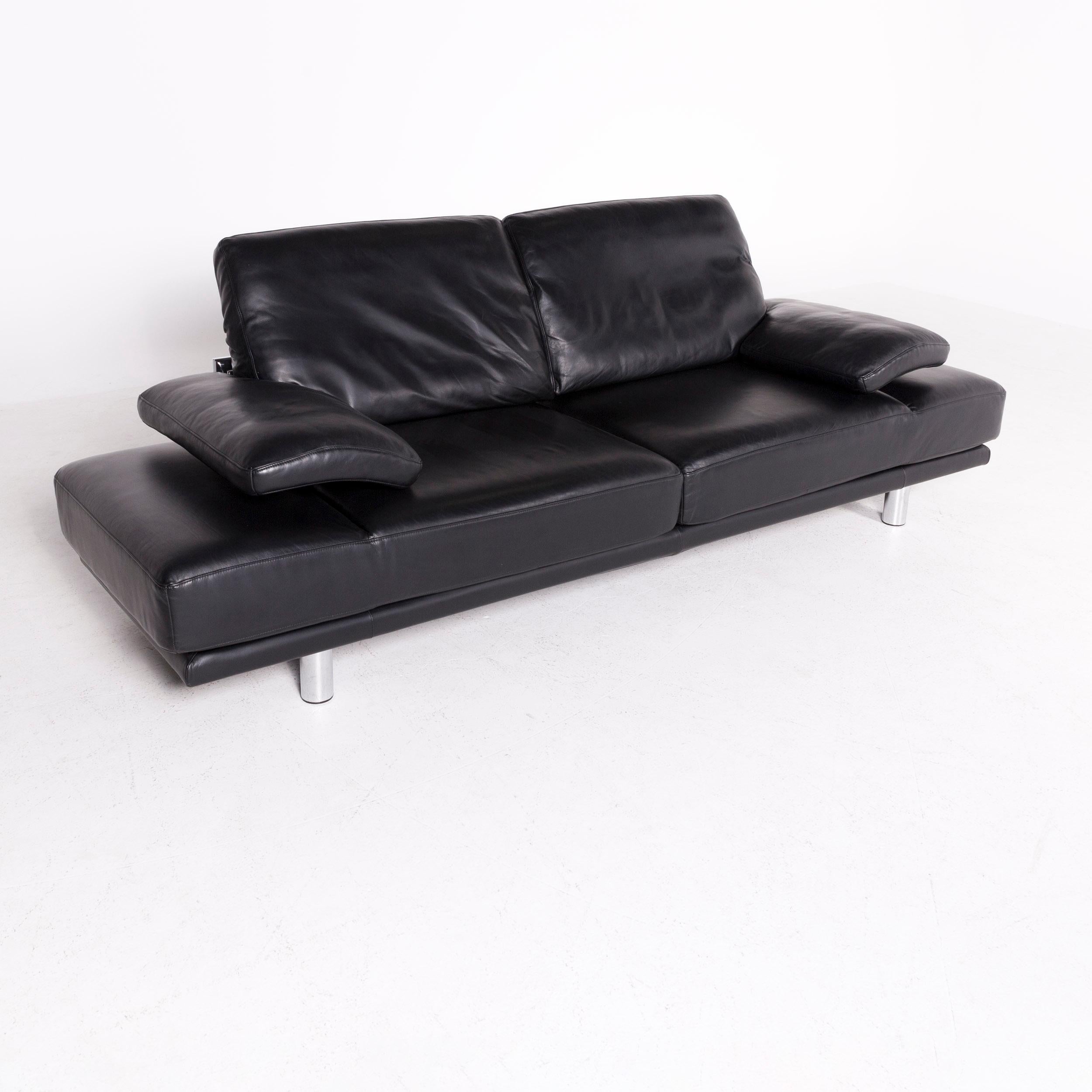We bring to you a Rolf Benz 2400 designer leather sofa black genuine leather three-seat couch.

Product measurements in centimeters:

Depth 93
Width 260
Height 89
Seat-height 44
Rest-height 59
Seat-depth 53
Seat-width 136
Back-height