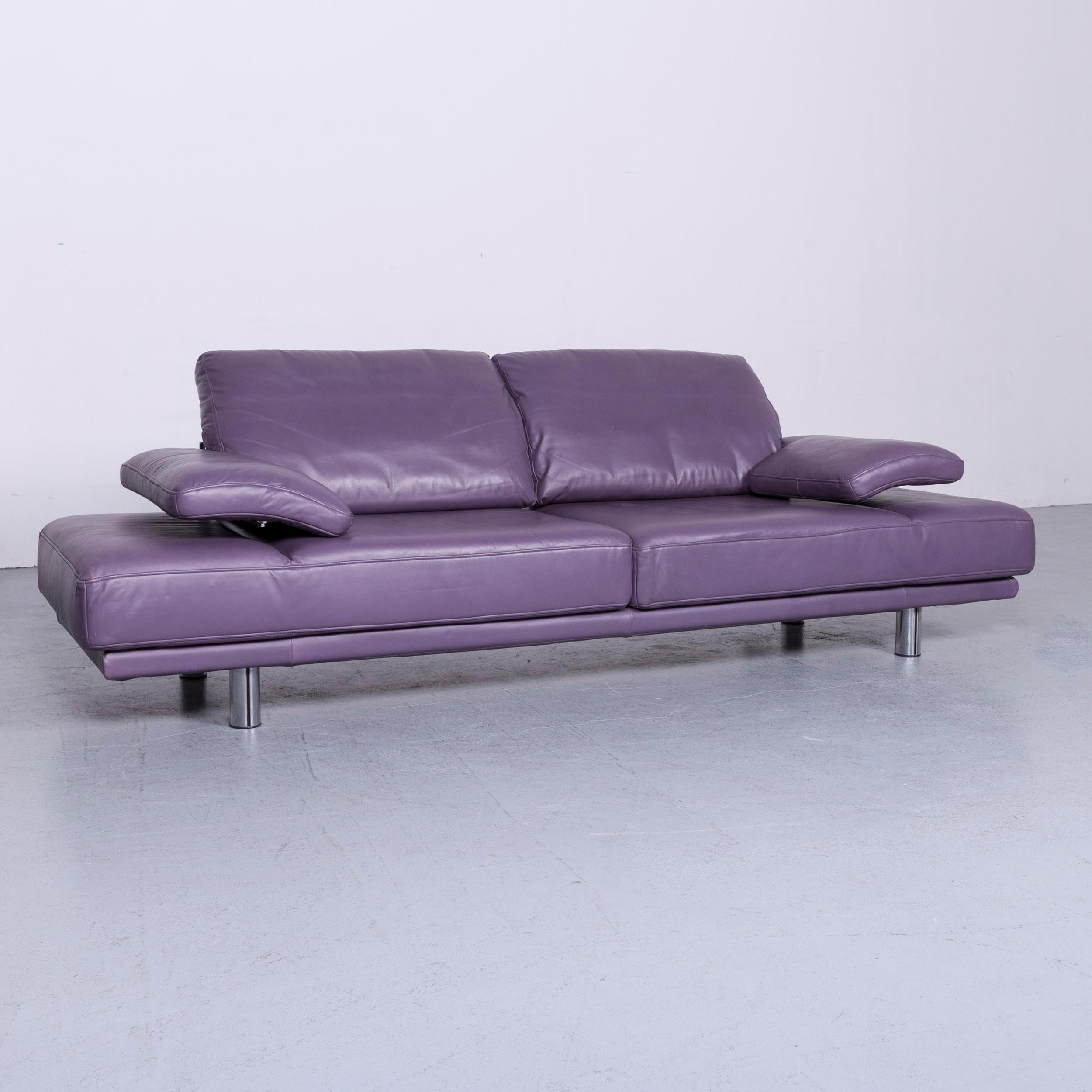 lilac leather sofa