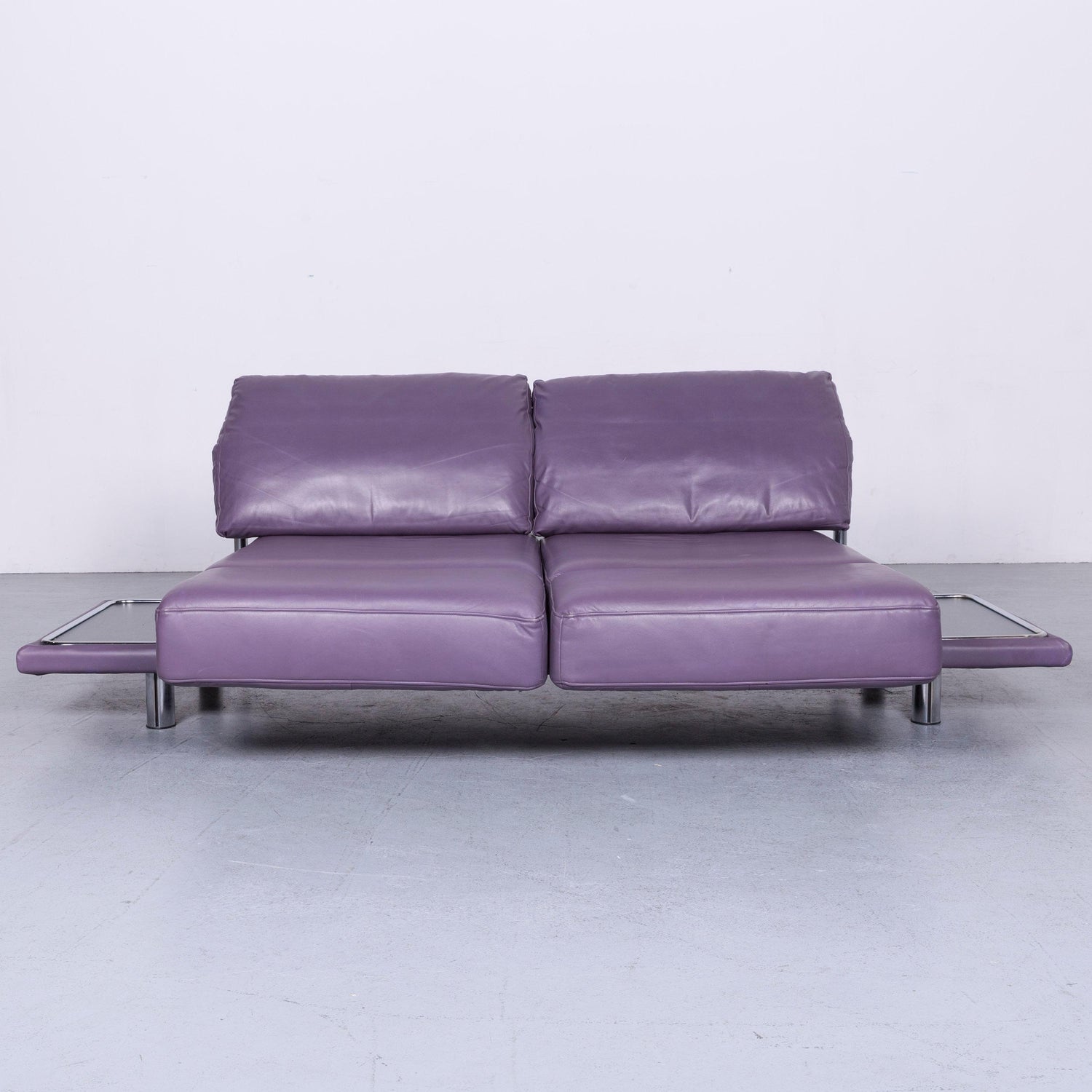 Rolf Benz 2400 Designer Leather Sofa Purple Couch with Function at 1stDibs  | lilac leather sofa, lavender leather sofa, lavender leather couch