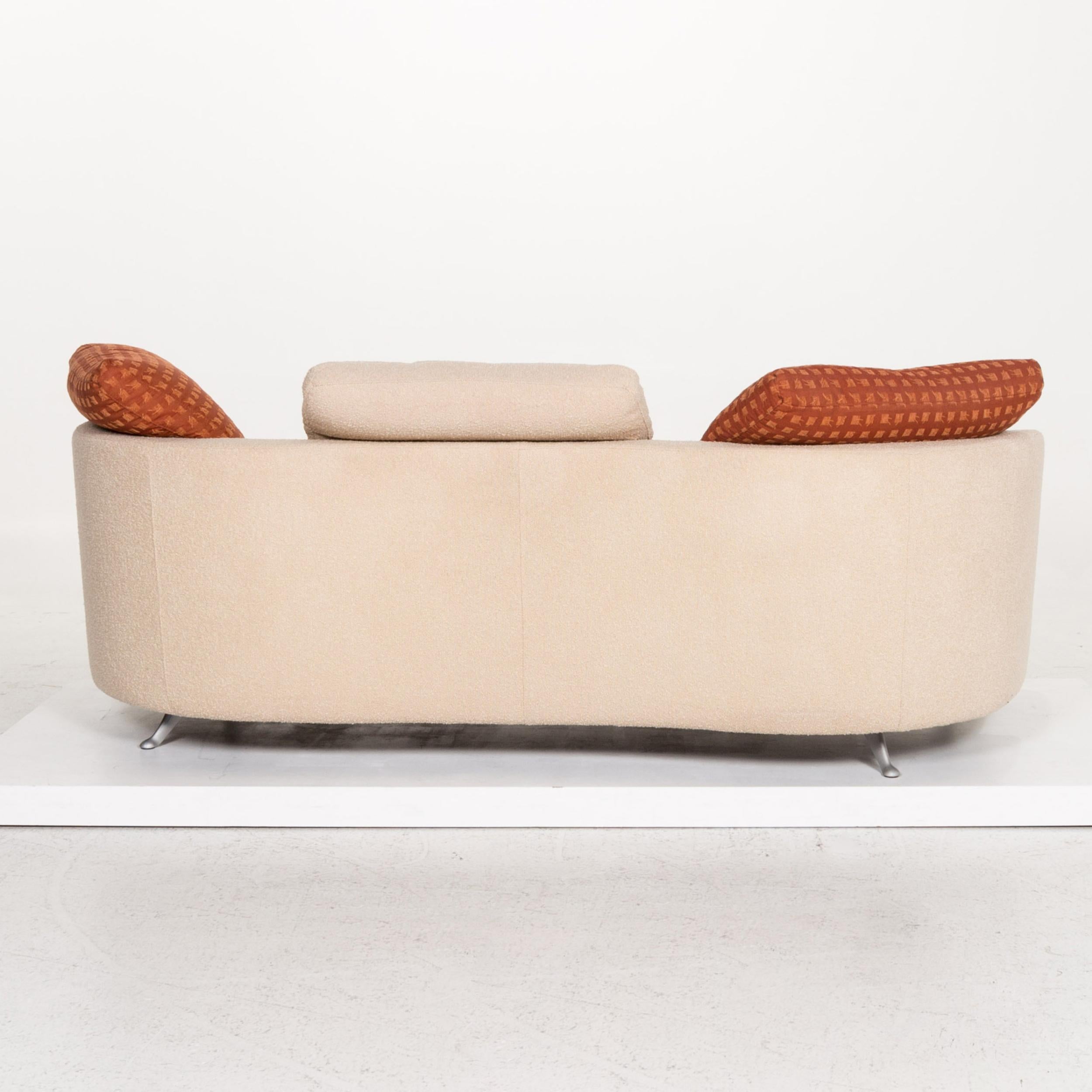 Rolf Benz 2500 Stoff-Sofa Beige Zweisitzer-Kommode im Angebot 2