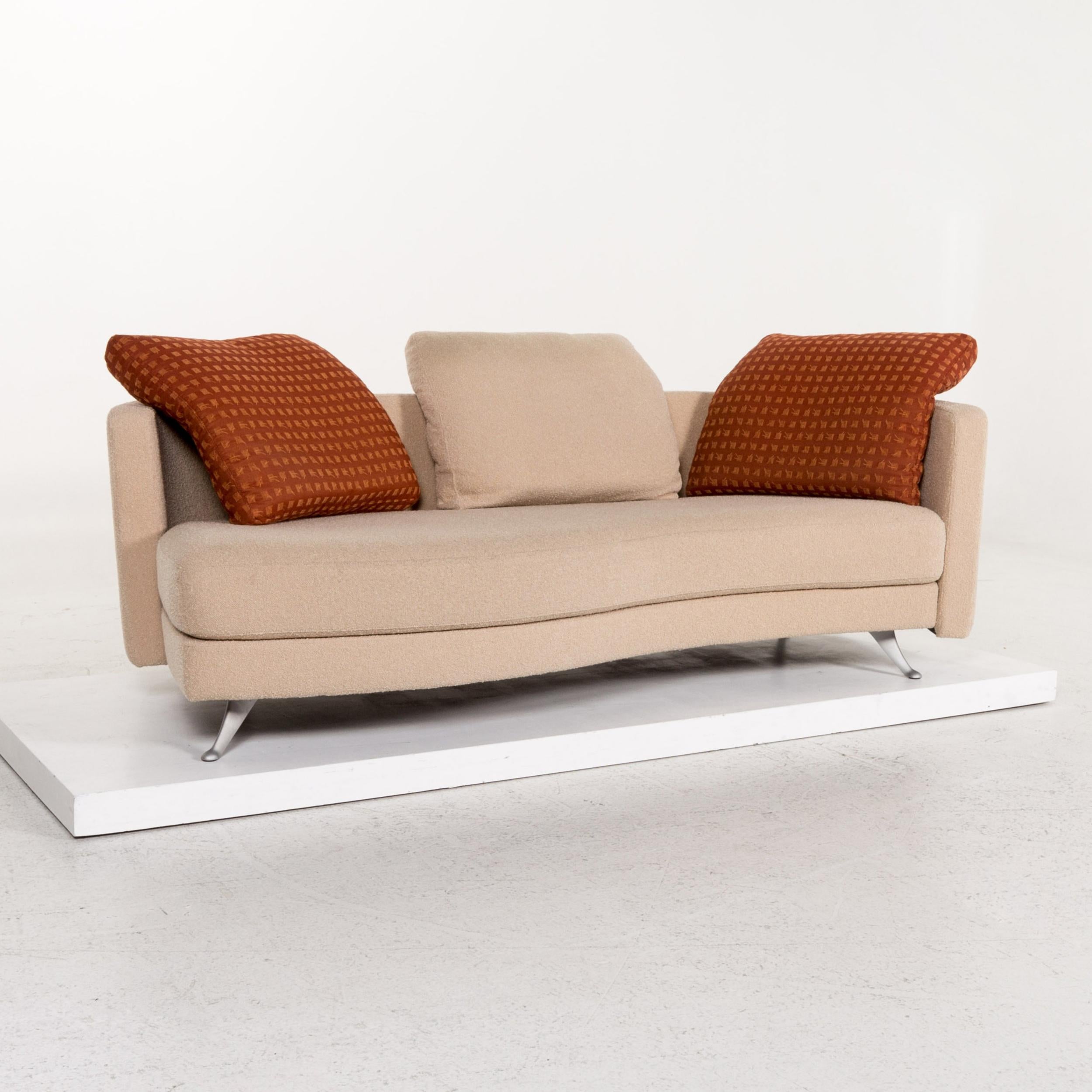 Rolf Benz 2500 Stoff-Sofa Beige Zweisitzer-Kommode im Zustand „Gut“ im Angebot in Cologne, DE