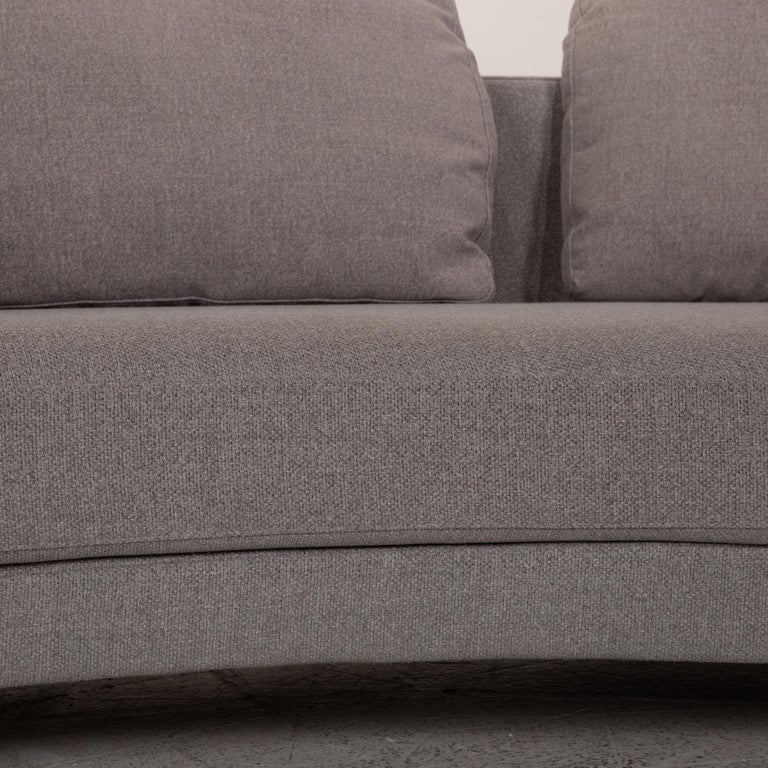 Rolf Benz 2500 Fabric Sofa Gray Two-Seater Couch at 1stDibs