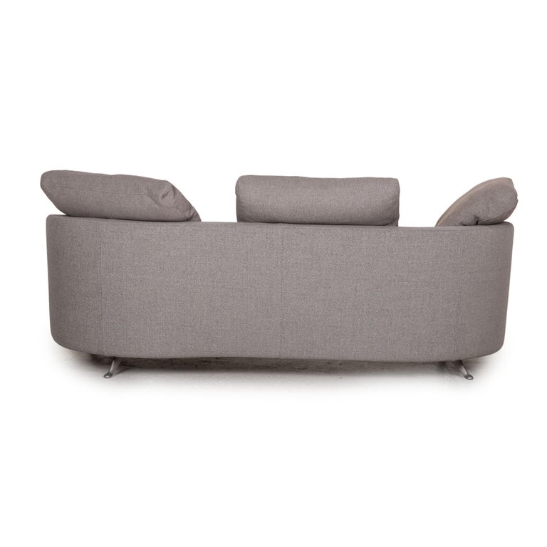 Rolf Benz 2500 Fabric Sofa Gray Two-Seater Couch For Sale at 1stDibs