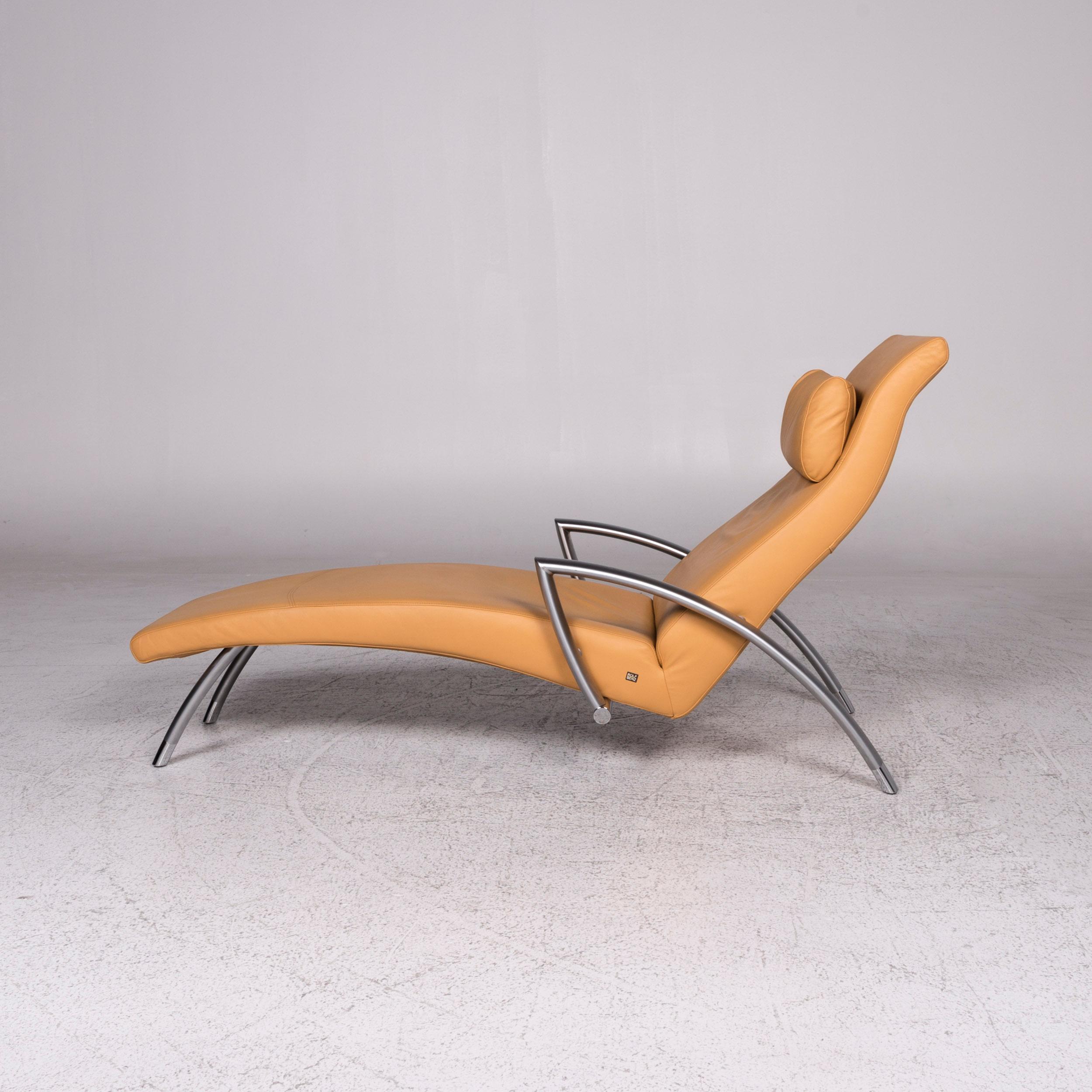 Rolf Benz 2600 Leather Lounger Yellow Relax 3