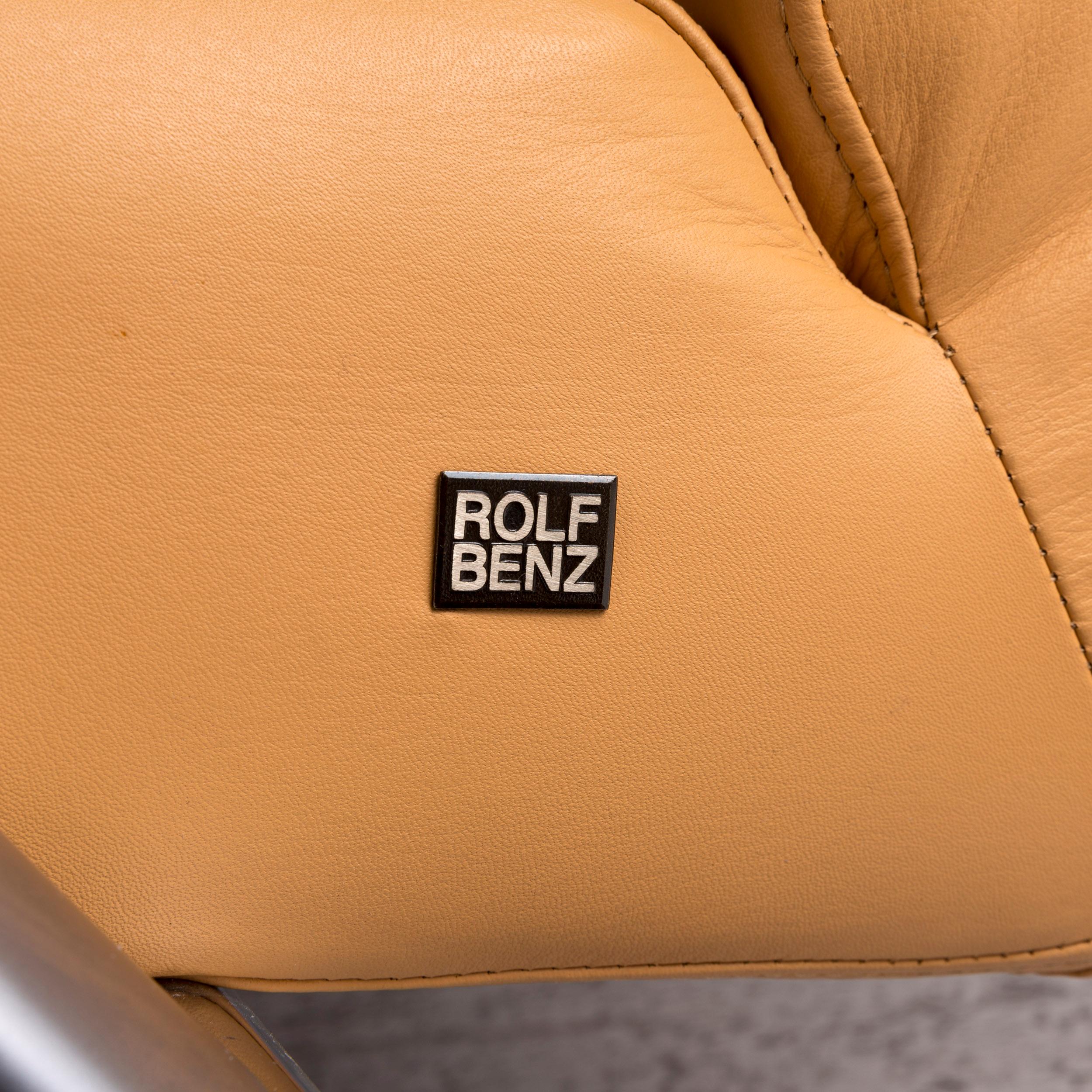 Rolf Benz 2600 Leather Lounger Yellow Relax (Leder)
