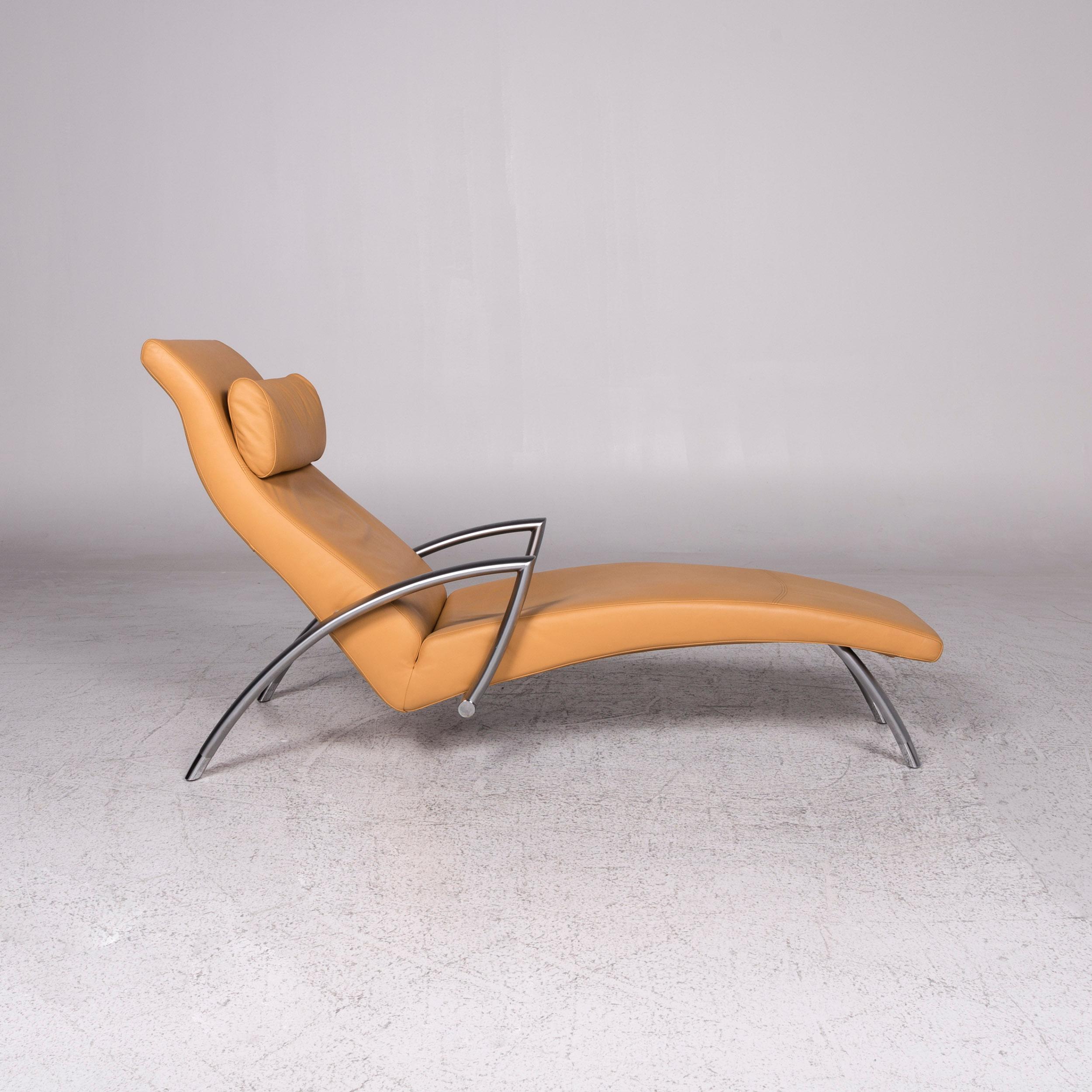 Rolf Benz 2600 Leather Lounger Yellow Relax 1