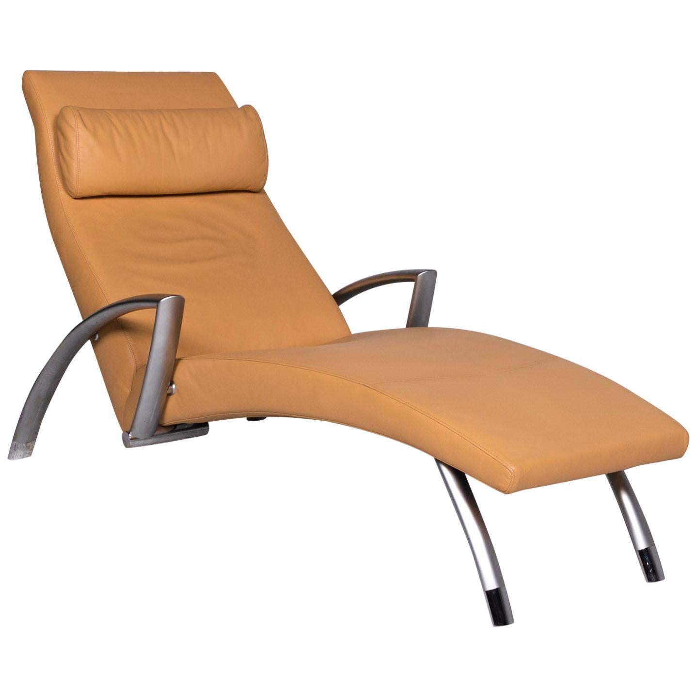 Rolf Benz 2600 Leather Lounger Yellow Relax