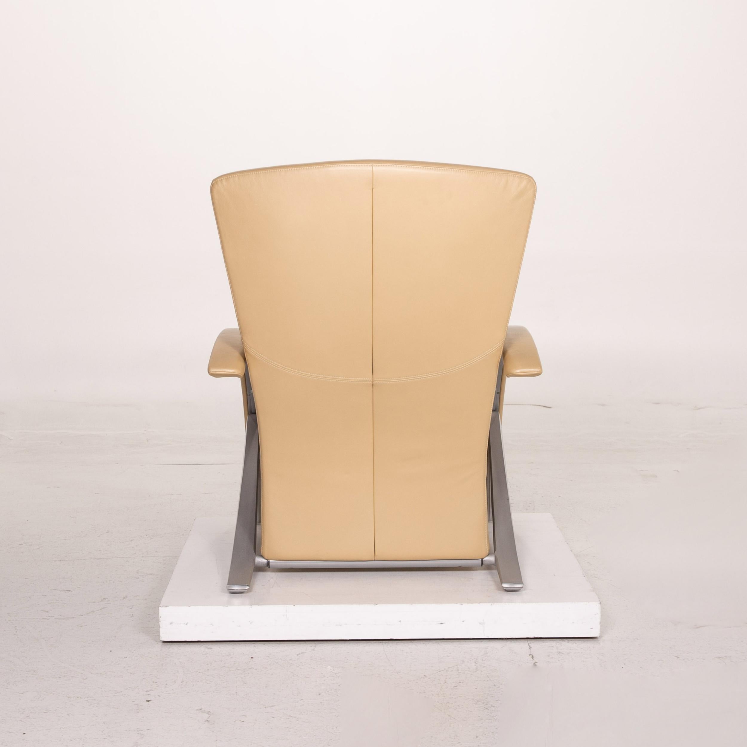 Rolf Benz 3100 Leather Armchair Beige Relaxation Function Function Relaxation 2