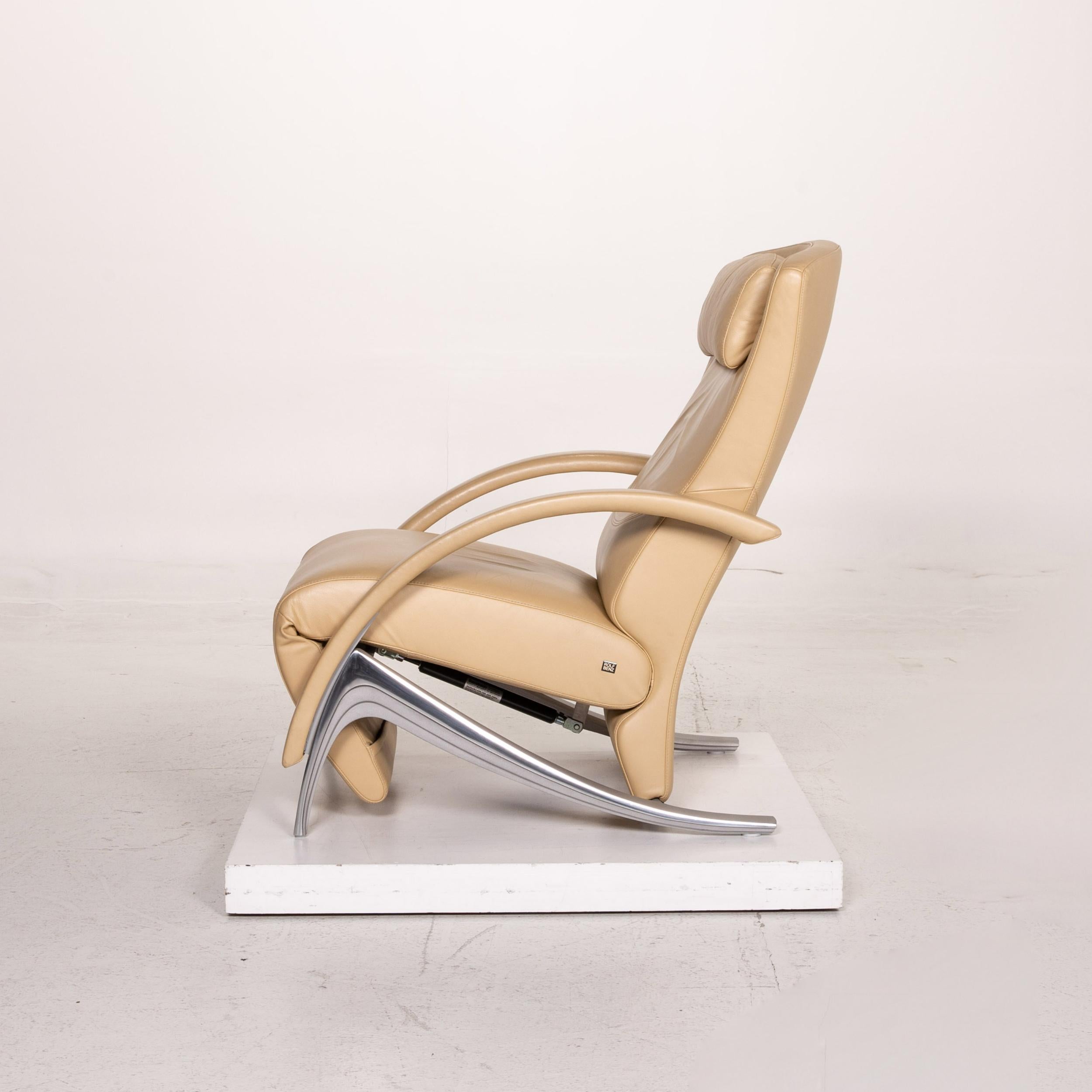 Rolf Benz 3100 Leather Armchair Beige Relaxation Function Function Relaxation 3
