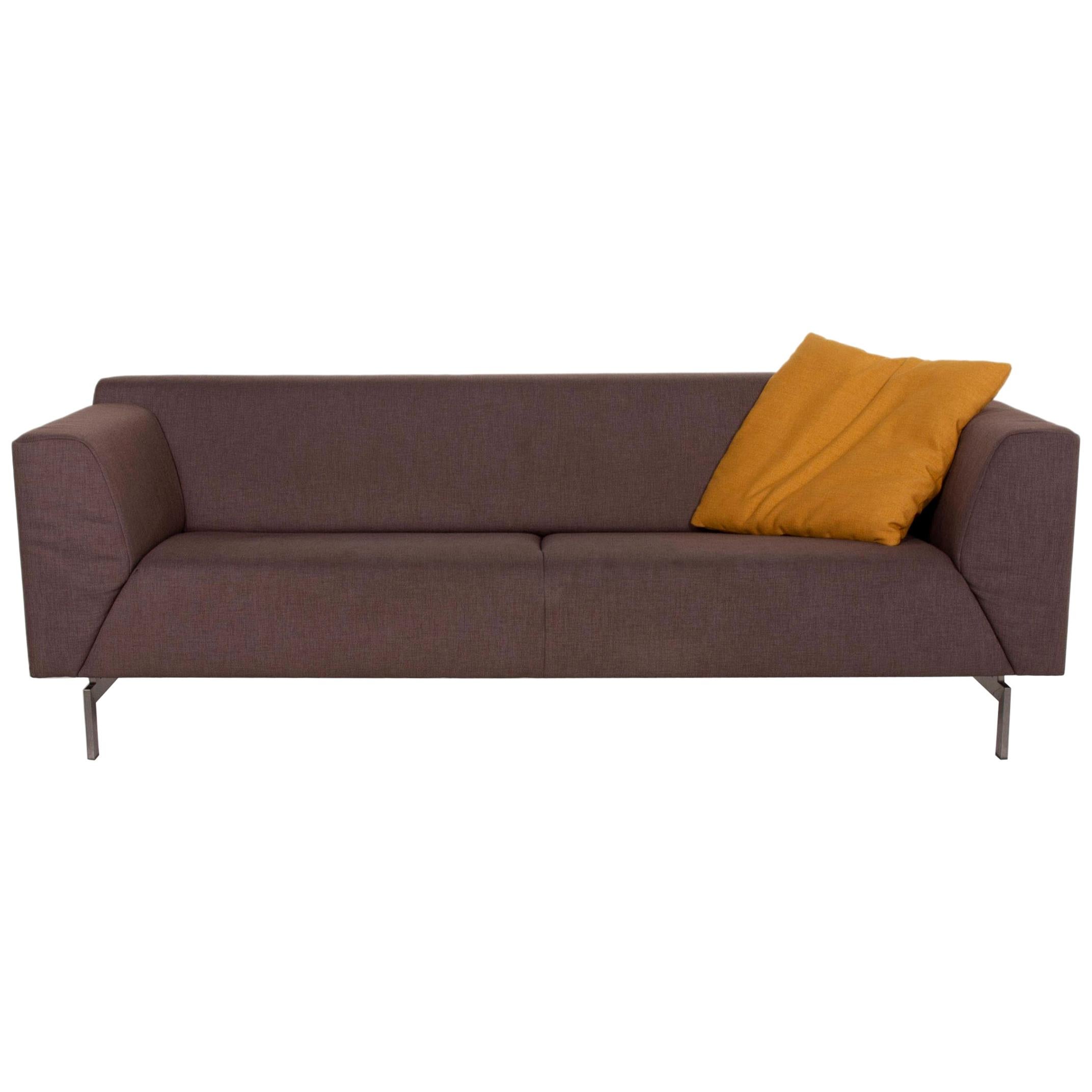 Rolf Benz 318 Linea Fabric Sofa Gray Two-Seat For Sale