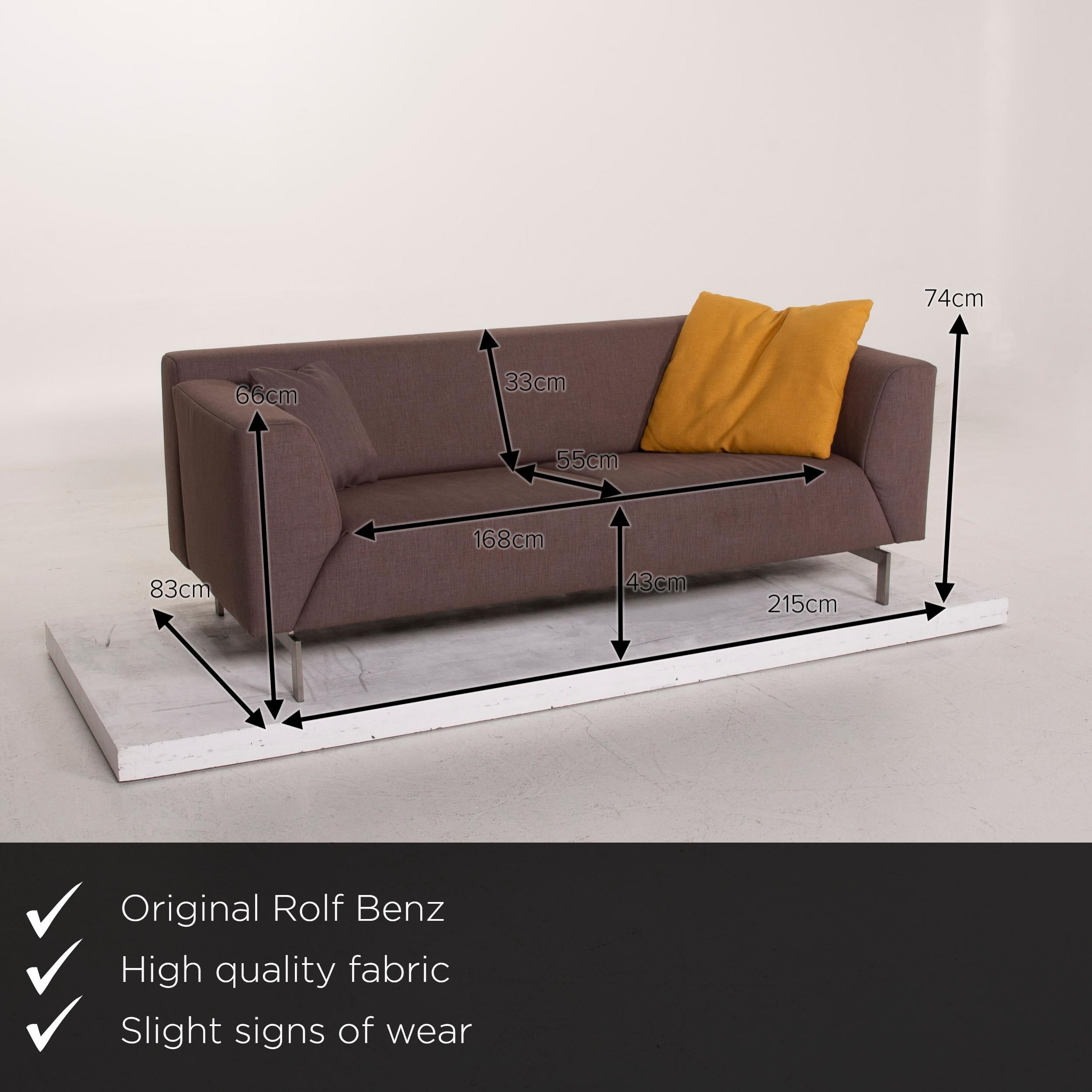We present to you a Rolf Benz 318 Linea fabric sofa gray two-seat.


 Product measurements in centimeters:
 

Depth 83
Width 169
Height 74
Seat height 43
Rest height 86
Seat depth 55
Seat width 147
Back height 33.
 