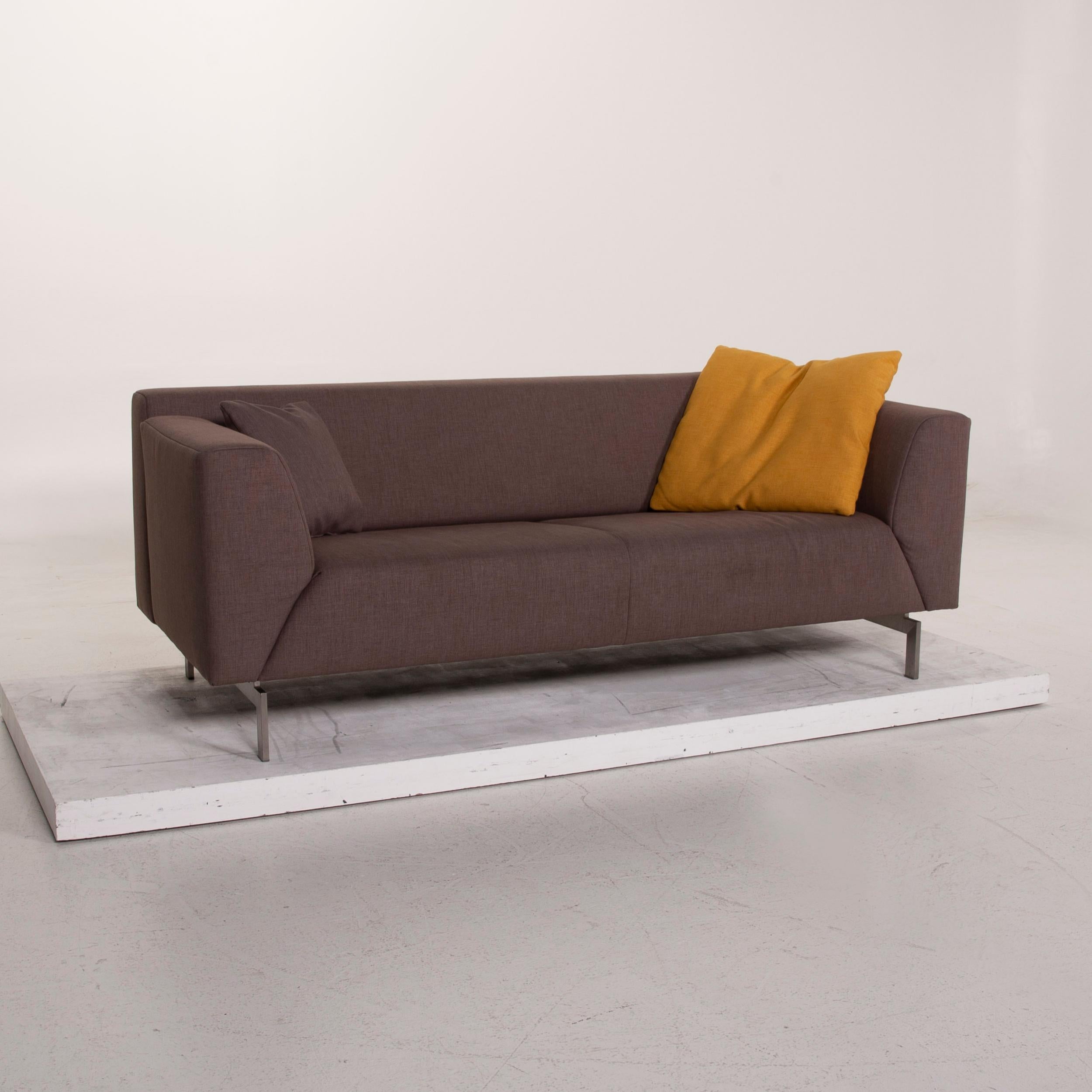 Rolf Benz 318 Linea Fabric Sofa Gray Two-Seat In Good Condition In Cologne, DE