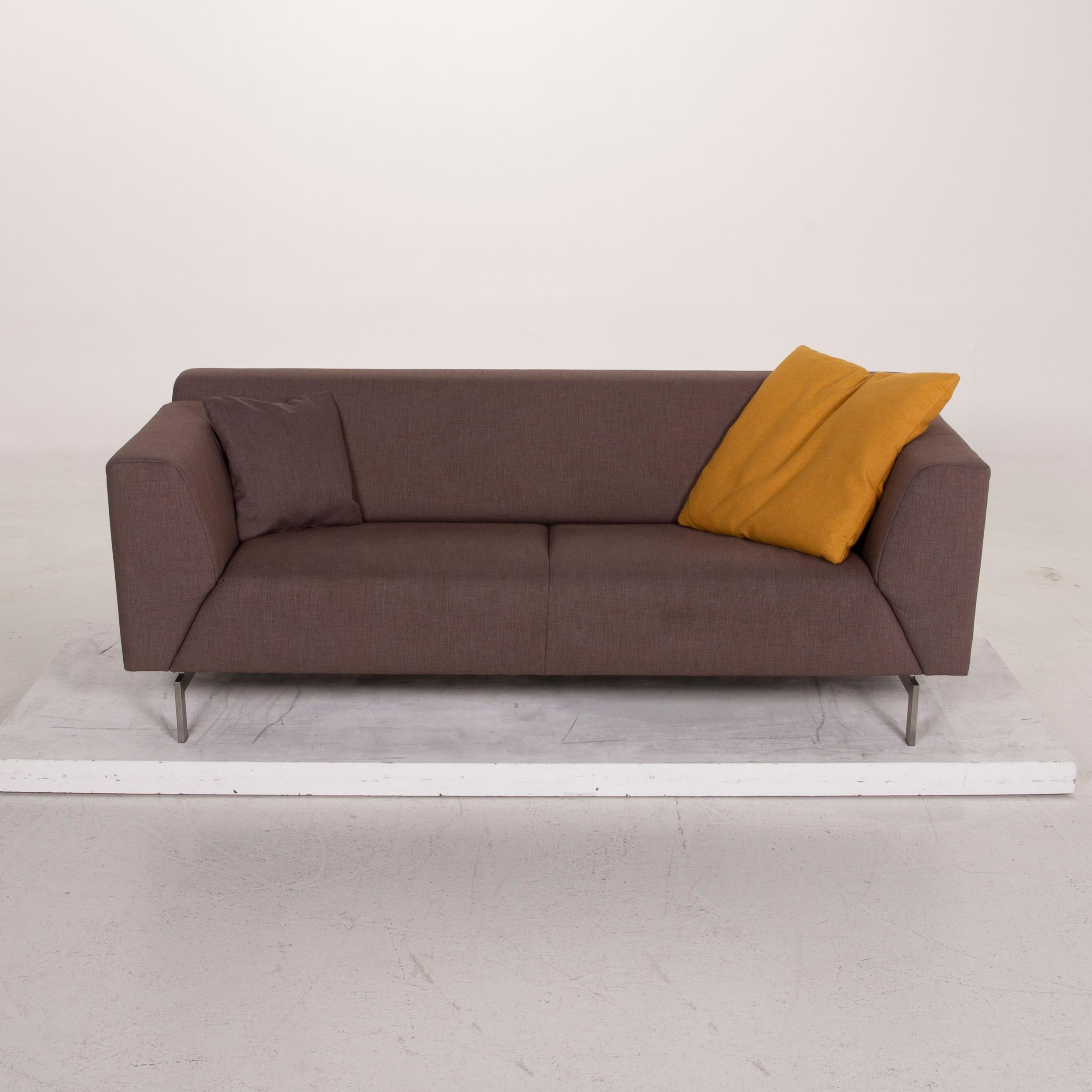 Contemporary Rolf Benz 318 Linea Fabric Sofa Gray Two-Seat