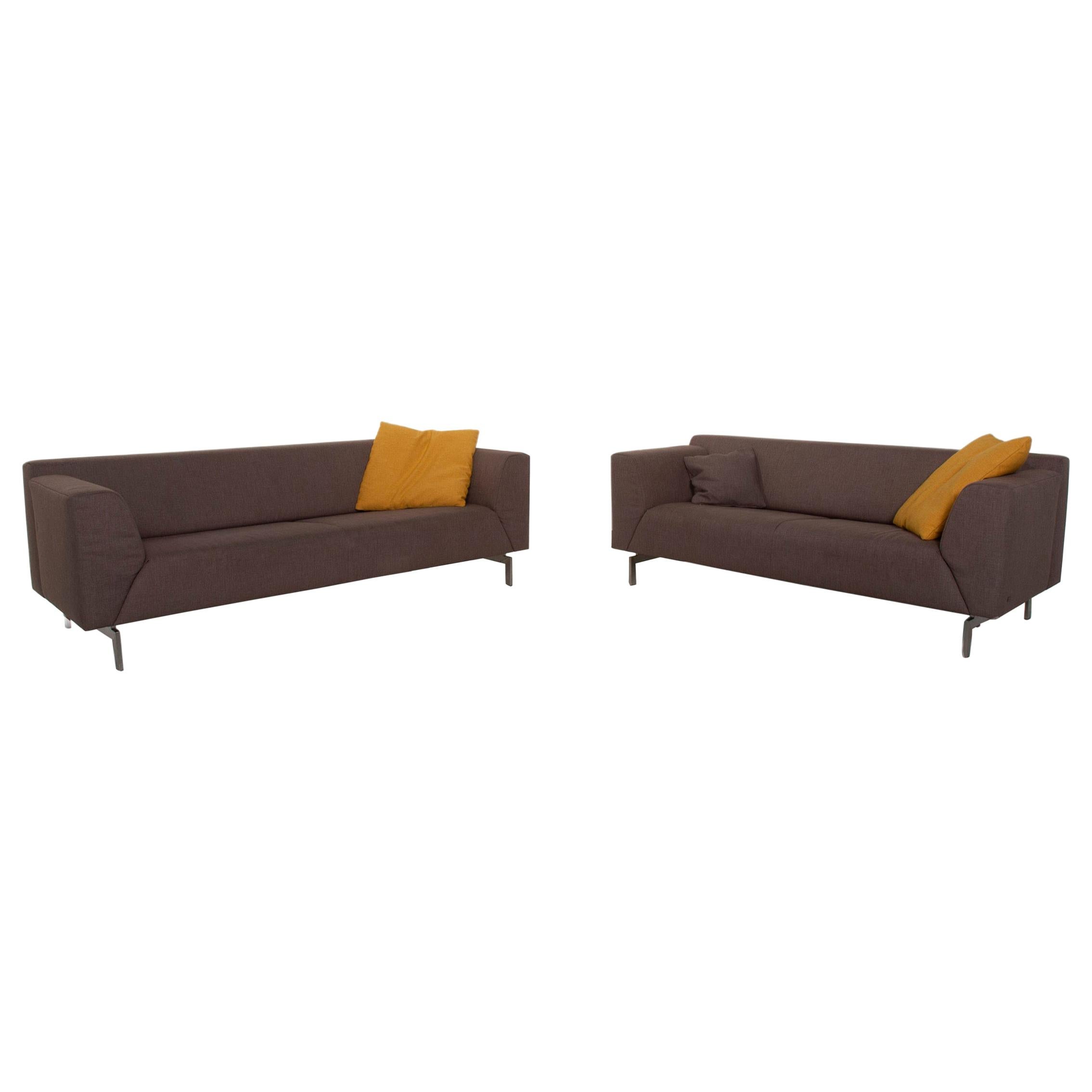 Rolf Benz 318 Linea Fabric Sofa Set Gray 2 Two-Seat