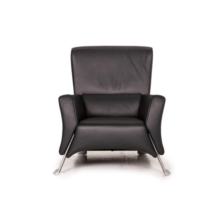 Rolf Benz 322 Leather Armchair Black at 1stDibs