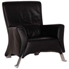 Rolf Benz 322 Leather Armchair Black