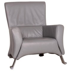 Rolf Benz 322 Leather Armchair Gray
