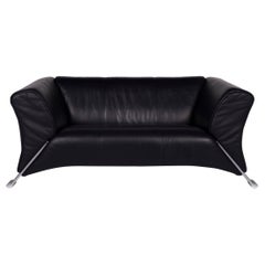 Rolf Benz 322 Leather Sofa Blue Two-Seat