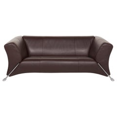 Rolf Benz 322 Leather Sofa Brown Two-Seat