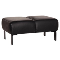 Rolf Benz 323 Leather Stool Black