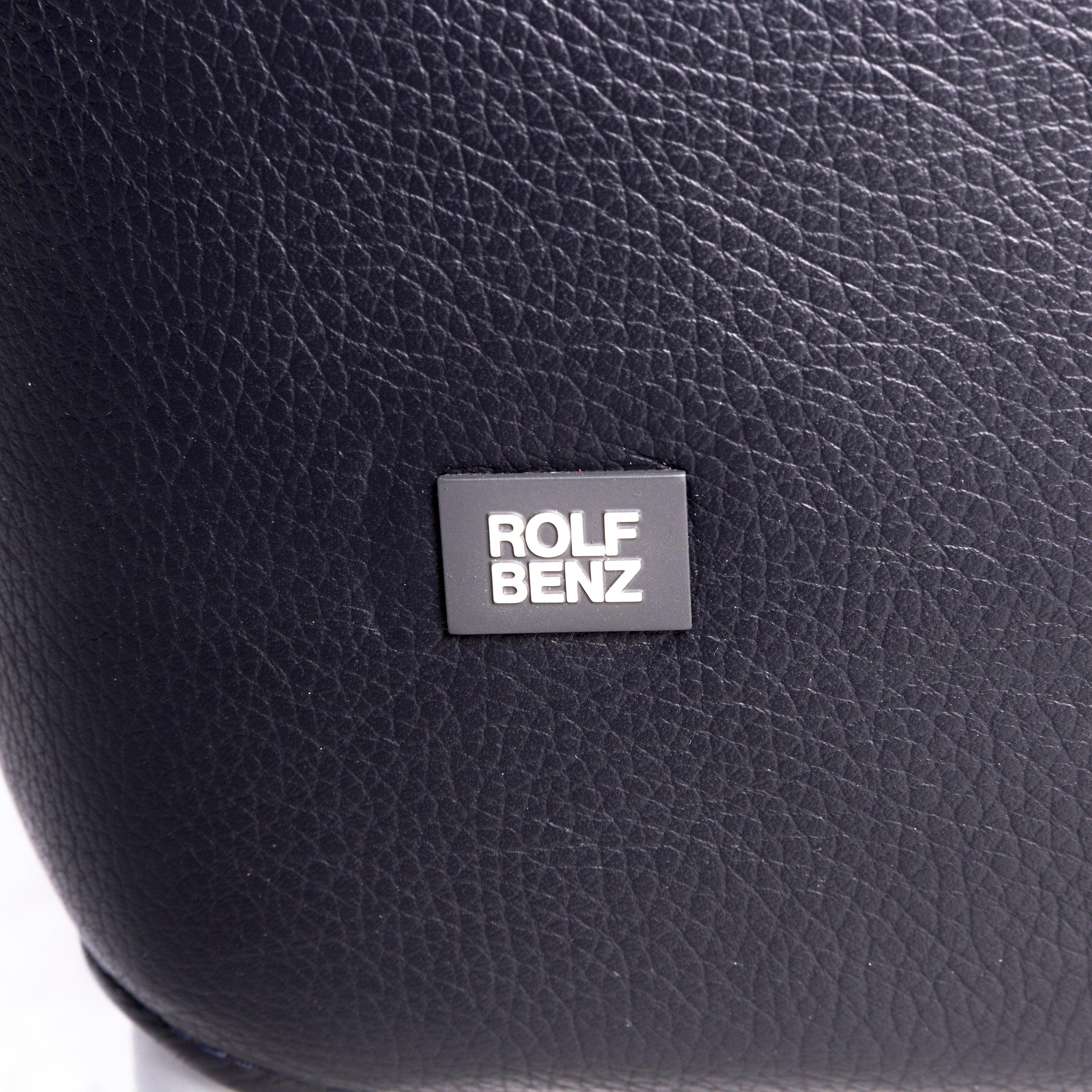 Rolf Benz 3300 Designer Leather Armchair Blue Armchair For Sale 5