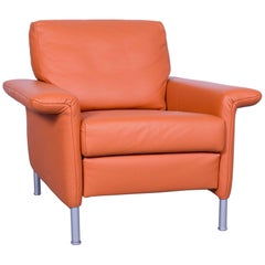 Rolf Benz 3300 Leather Armchair Orange One-Seat