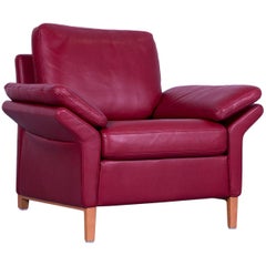 Rolf Benz 3300 Leather Armchair Red One-Seat