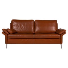 Rolf Benz 3300 Leather Sofa Brown Three-Seater Couch