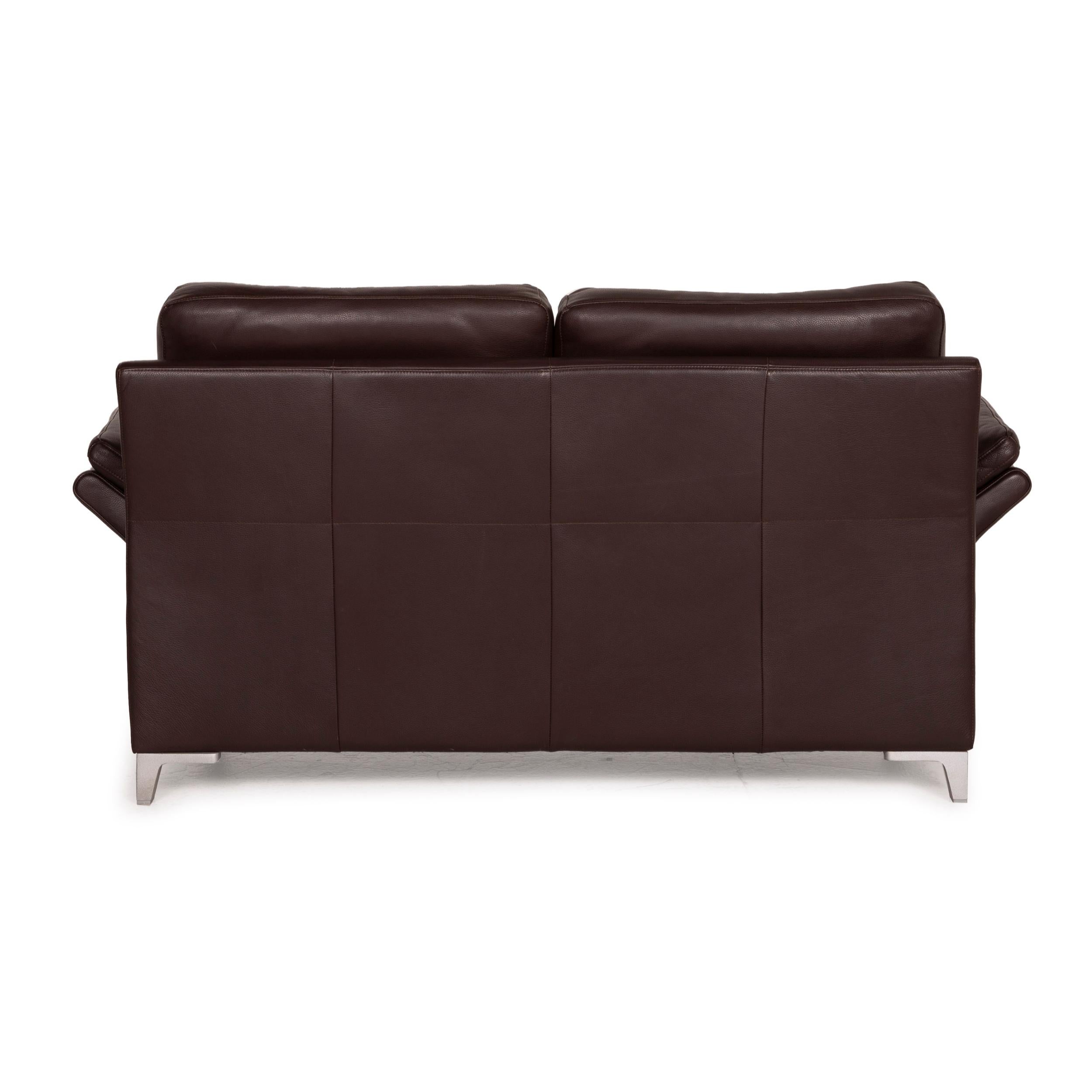 Rolf Benz 3300 Leather Sofa Brown Two-Seater 4
