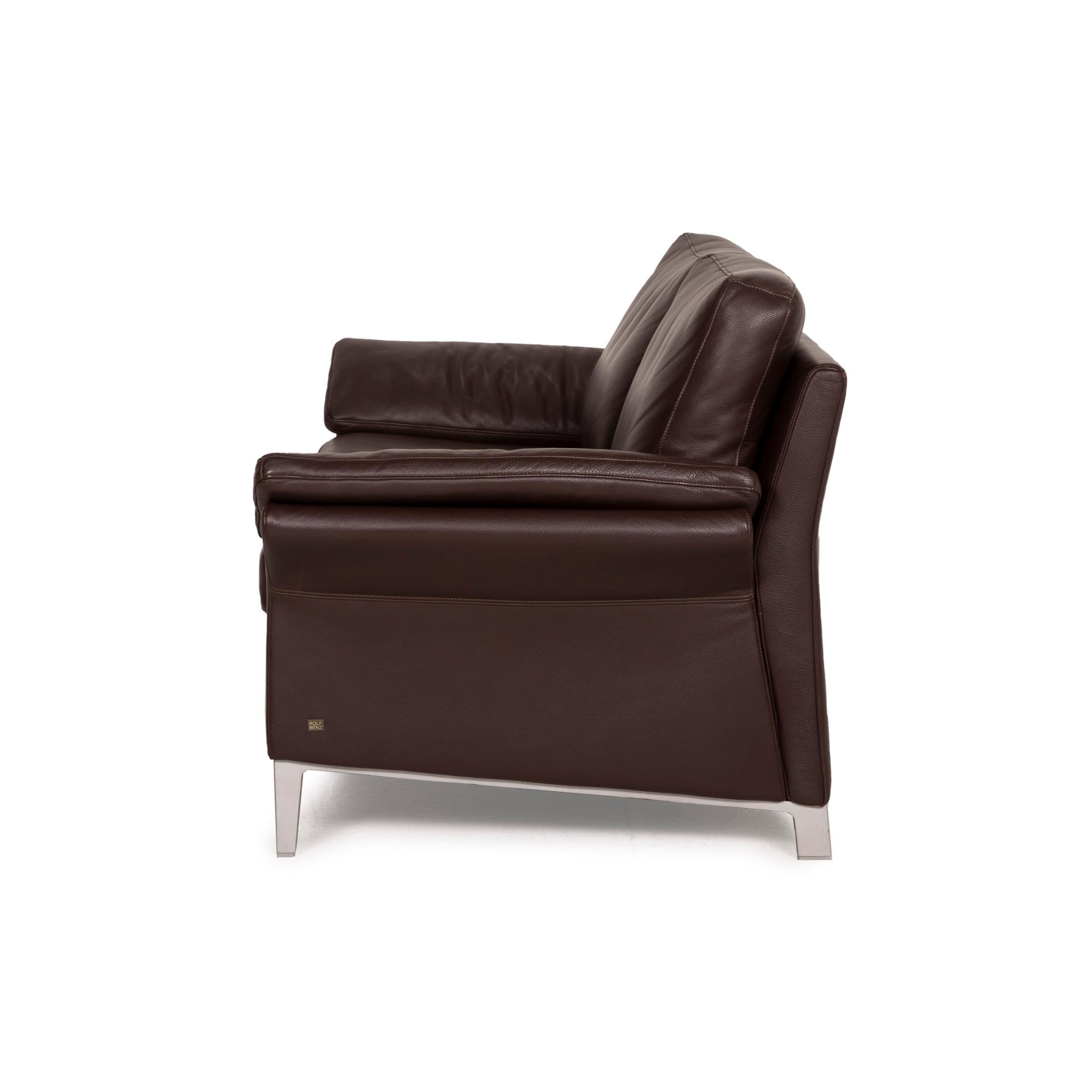 Rolf Benz 3300 Leather Sofa Brown Two-Seater 5